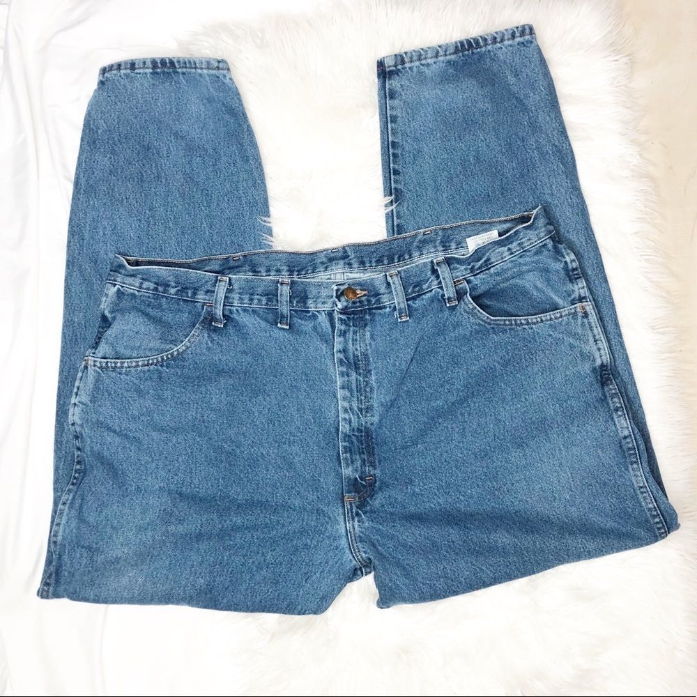 Vintage 🌾 Rustler medium wash straight leg denim jeans 44x30